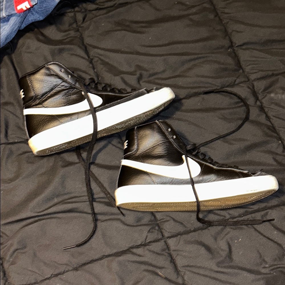 Nike Black and White High-Top Sneakers